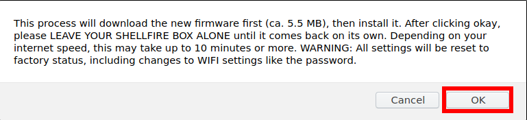 Shellfire Box Update Warning